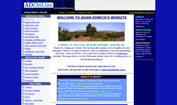 Screen shot of website in August 2002